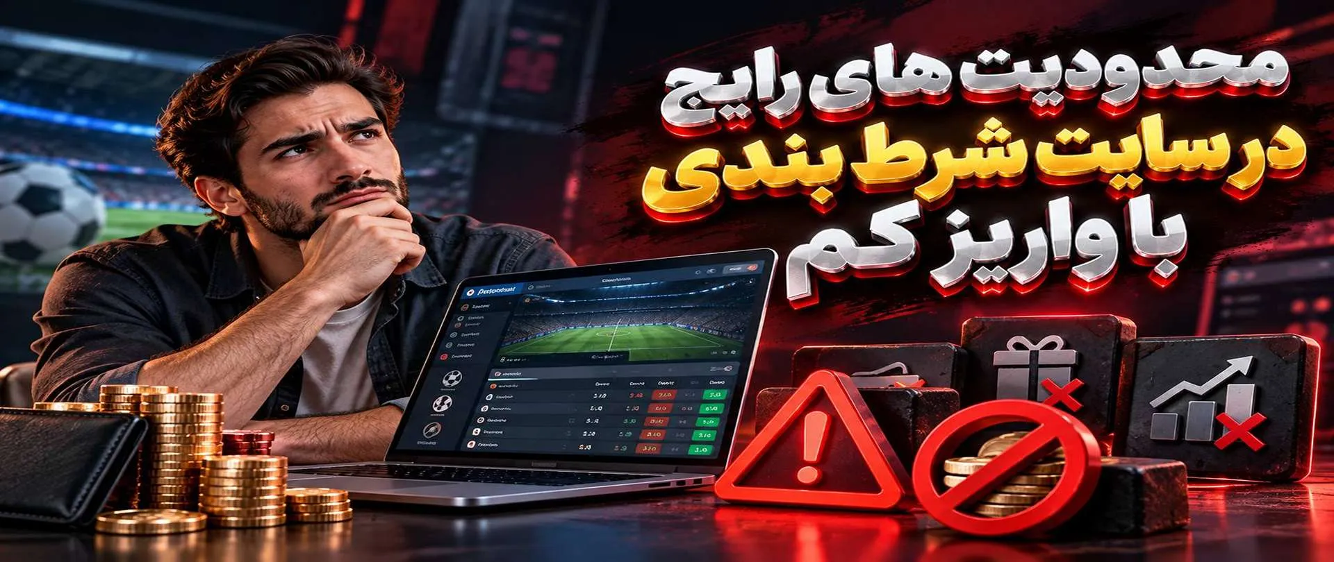 محدودیت های رایج در سایت شرط بندی با واریز کم